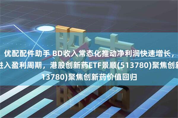 优配配件助手 BD收入常态化推动净利润快速增长，创新药正式进入盈利周期，港股创新药ETF景顺(513780)聚焦创新药价值回归