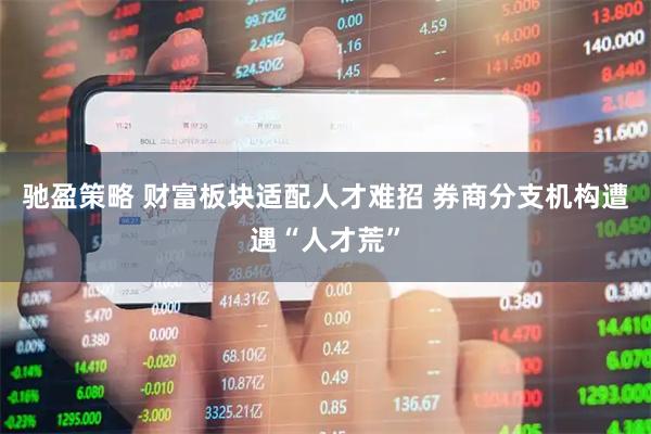 驰盈策略 财富板块适配人才难招 券商分支机构遭遇“人才荒”